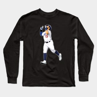 Max Muncy #13 Celebrates Long Sleeve T-Shirt